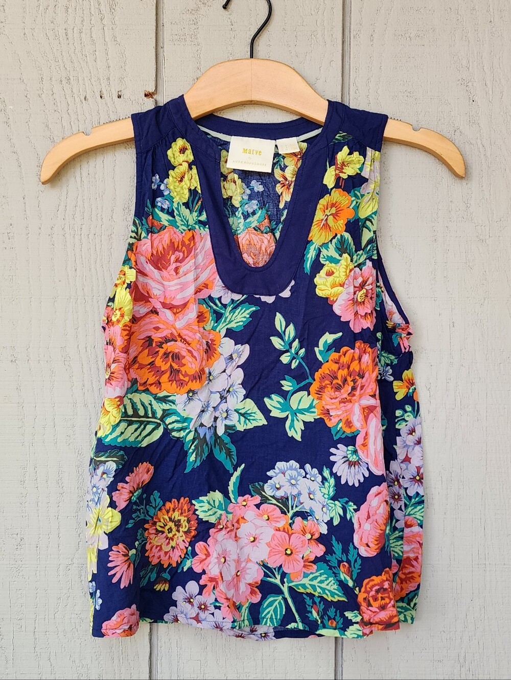 Anthropologie Maeve Melange Floral Top - Picture 2 of 10